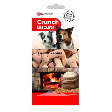 Flamingo Cane Snack Biscotti Crunch Sandwich Bones 500 Gr