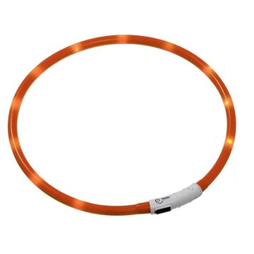 Flamingo Cane Collare Led 20-70 Cm X 16 Mm Nero/Arancio