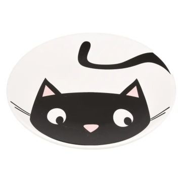 Flamingo Gatto Piatto In Ceramica "Guus" 12,7 Cm 30 Ml Bianco