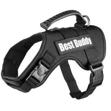 Flamingo Cane Pettorina In Nylon Con Imbottitura "Best Buddy Uranus" 70-90 Cm X 50 Mm Nero