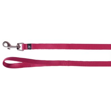Flamingo Cane Guinzaglio In Nylon "Ziggi" 130 Cm X 15 Mm Rosso Ciliegia