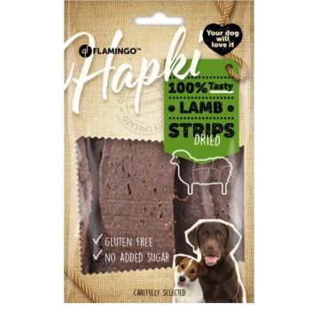 Flamingo Cane Snack "Hapki" Strisce Di Agnello 85 Gr
