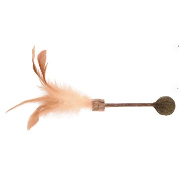 Flamingo Gatto Gioco "Topsy" Matatabi Con Piume & Erba Gatta 25 Cm