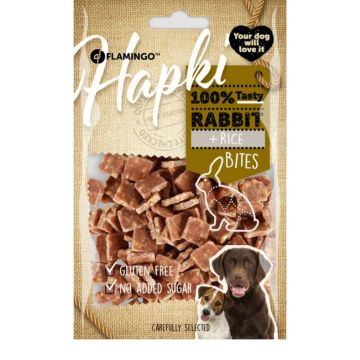 Flamingo Cane Snack "Hapki" Cubetti Di Coniglio & Riso 85 Gr