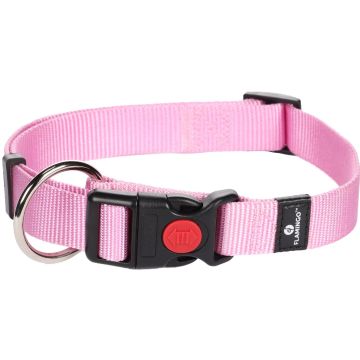 Flamingo Cane Collare In Nylon "Ziggi" 10 Mm X 15-25 Cm Rosa