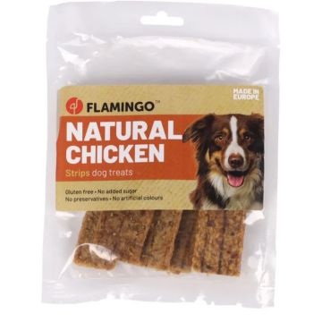 Flamingo Cane Snack Nature Strisce Di Pollo 100 Gr