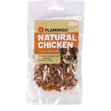 Flamingo Cane Snack Nature Cubetti Di Pollo 80 Gr