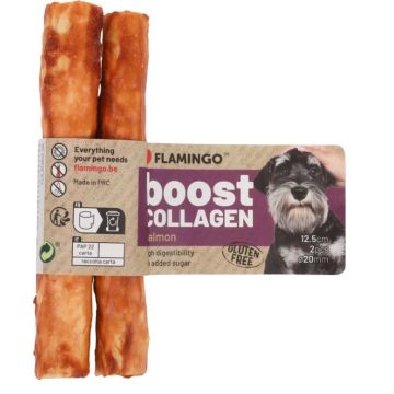 Flamingo Cane Snack "Boost" Bastoncino Con Salmone & Collagene Cf. (2 Pezzi) 12,5 Cm