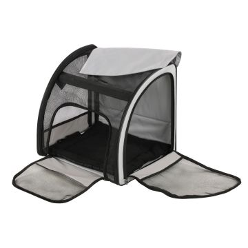 Flamingo Trasportino Per Sedile Auto " Rey" 45X38,5X41 Cm Grigio Chiaro