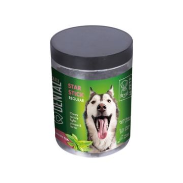 M-Pets Cane Snack Barattolo Dental Snack Star Al The Verde (Medio) 340 Gr