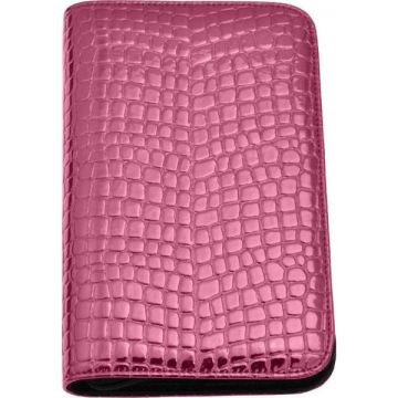 Tools-2-Groom Astuccio Porta Forbici In Ecopelle Di Coccodrillo Rosa