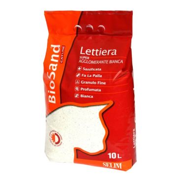 Lettiera Biosand Super Agglomerante Bianca 10 Lt
