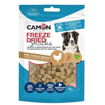 Camon Cane Snack Dadini Liofilizzati Con Pollo, Carote & Spinaci 40 Gr