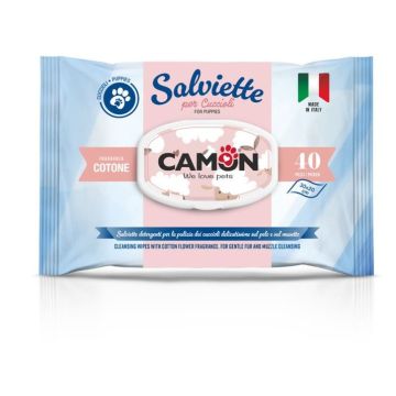 Camon Salviette Detergenti Cuccioli 40 Pezzi Cotone