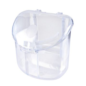 Imac Mangiatoia Star Trasparente (Per Canarini) 8X8,5X8,5 Cm