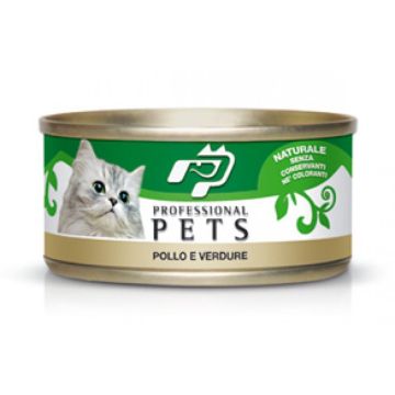 Pet Professional Gatto Adulto Pollo & Verdure Lattina 70 Gr