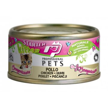 Pet Professional Gatto Kitten Starter Pollo Lattina 70 Gr