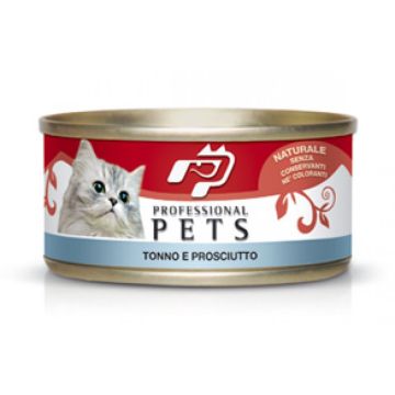 Pet Professional Gatto Adulto Tonno & Prosciutto Lattina 70 Gr
