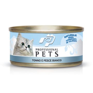 Pet Professional Gatto Adulto Tonno & Pesce Bianco Lattina 70 Gr