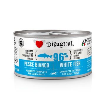 Disugual Cane Adulto Monoproteico Pesce Bianco Lattina 150 Gr