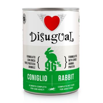 Disugual Cane Adulto Monoproteico Coniglio Lattina 400 Gr