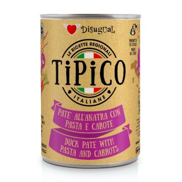 Disugual Cane Tipico Adulto Anatra, Pasta & Carote Lattina 400 Gr