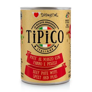 Disugual Cane Tipico Adulto Manzo, Farro & Piselli Lattina 400 Gr