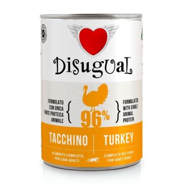 Disugual Cane Adulto Monoproteico Tacchino Lattina 400 Gr