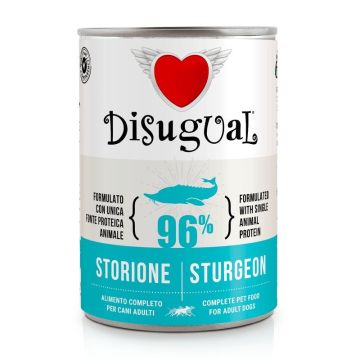 Disugual Cane Adulto Monoproteico Storione Lattina 400 Gr