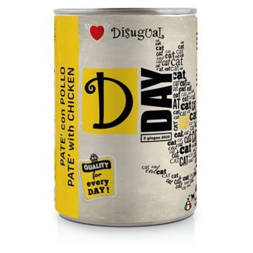 Disugual Gatto D-Day Adulto Pollo Lattina 400 Gr