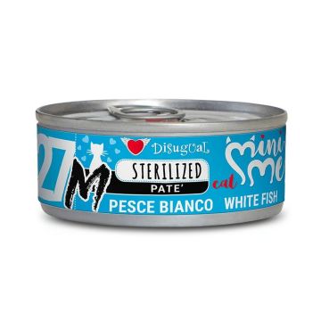 Disugual Gatto Minime "M" (27) Adulto Sterilizzato Monoproteico Pesce Bianco Lattina 85 Gr