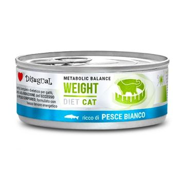 Disugual Gatto Diet Weight Pesce Bianco 85 Gr