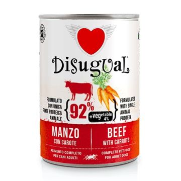 Disugual Cane Vegetable Adulto Manzo & Carote Lattina 400 Gr