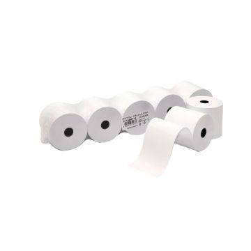 CARTA IN ROTOLO PURA CELLULOSA PER CALCOLATRICI 57 MM x 65 MM BIANCO CF. (5 ROTOLI)