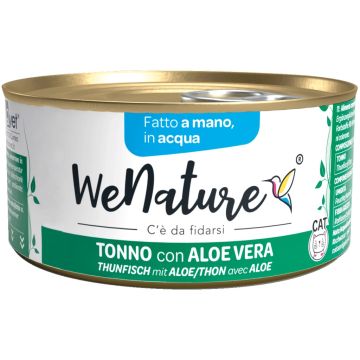 Wenature Gatto Lattina In Acqua Di Cottura Adulto Tonno & Aloe Vera 85 Gr