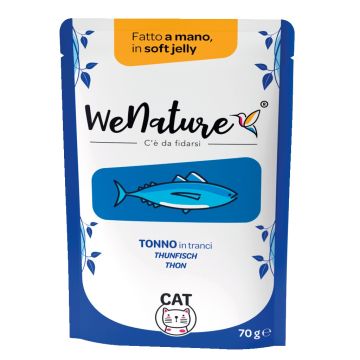 Wenature Gatto Busta In Jelly Adulto Tranci Di Tonno 70 Gr