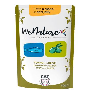 Wenature Gatto Busta In Jelly Adulto Tonno & Olive 70 Gr