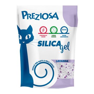 Preziosa Gatto Lettiera Igienica Silica Gel Lavanda 2,25 Kg