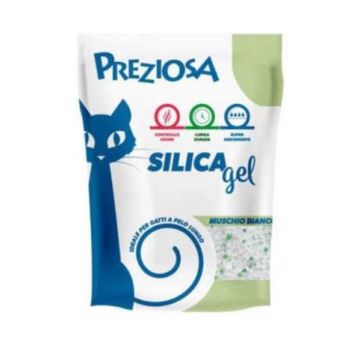 Preziosa Gatto Lettiera Igienica Silica Gel Muschio Bianco 4 Kg