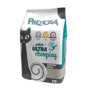 Preziosa Gatto Lettiera Igienica Ultra Clumping Carboni Attivi 10 Lt     Temporaneamente Mancante Dall'Azienda Produttrice