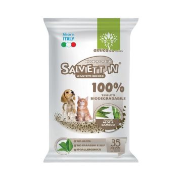 Salviett In Salviette Igieniche Biodegradabili Cf. (35 Pezzi) Aloe & Bamboo