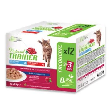 Trainer Gatto Natural Adulto Multipack Tonno & Manzo Cf. (12X85) Gr