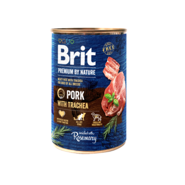 Brit Premium By Nature Cane Lattina Adulto Maiale & Trachea Di Maiale 800 Gr