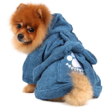 Accappatoio Spugna Per Cani Blu Tg. Xl