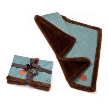 Leo Pet Coperta 60X100 Cm Light Blue Velvet
