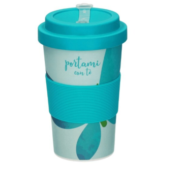 Bamboo mug watercol farfalla