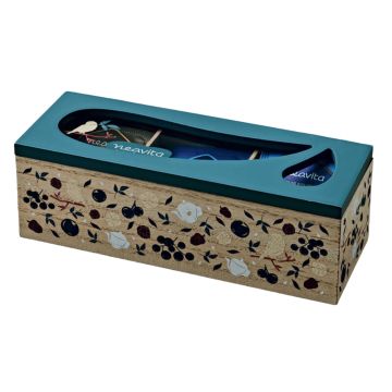 Neavita Cofanetto In Legno Bio Verde A 3 Scomparti Con 15 Tisane Assortite