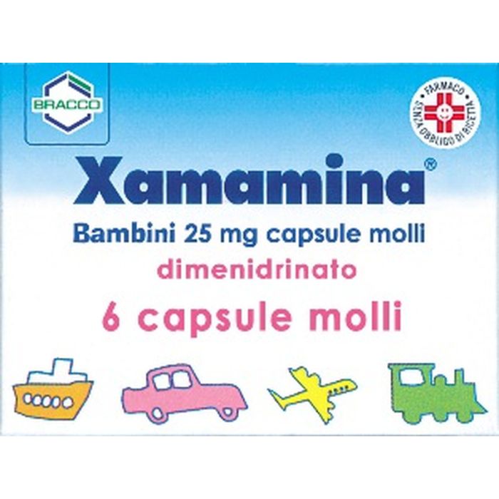 Xamamina bambini 6 capsule molli da 25 mg