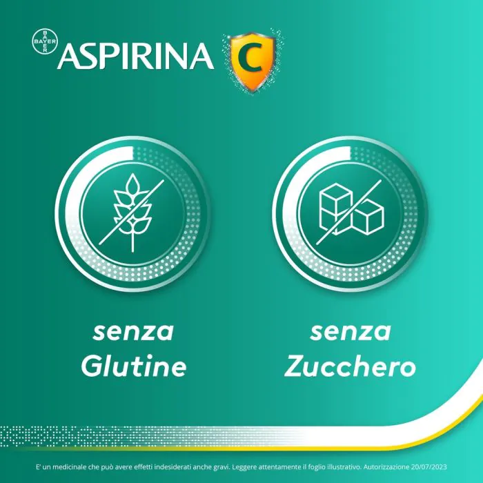 Aspirina C per Raffreddore Febbre e Influenza 10 Compresse Effervescenti