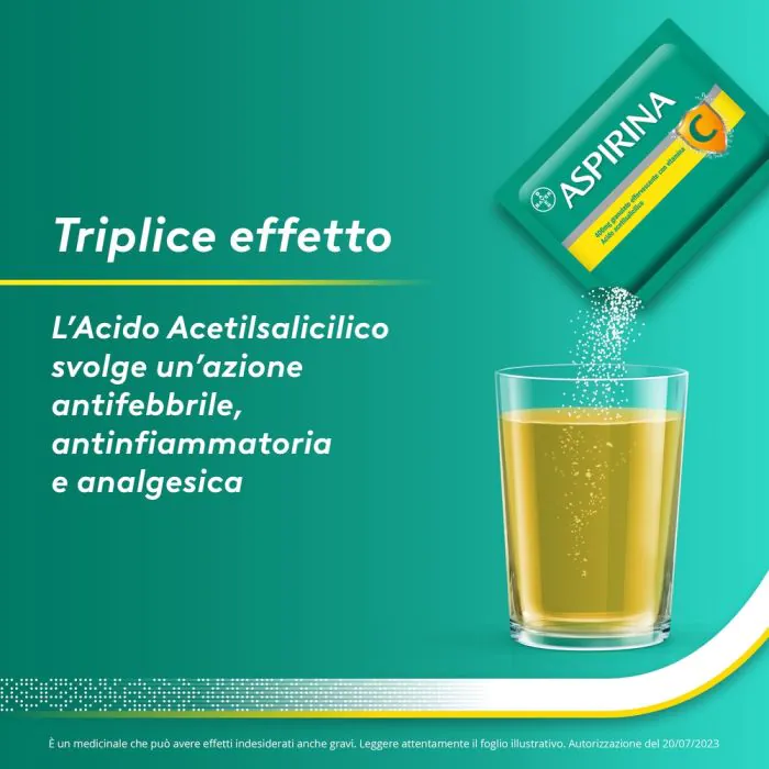 Aspirina C per Raffreddore Febbre e Influenza 10 Buste